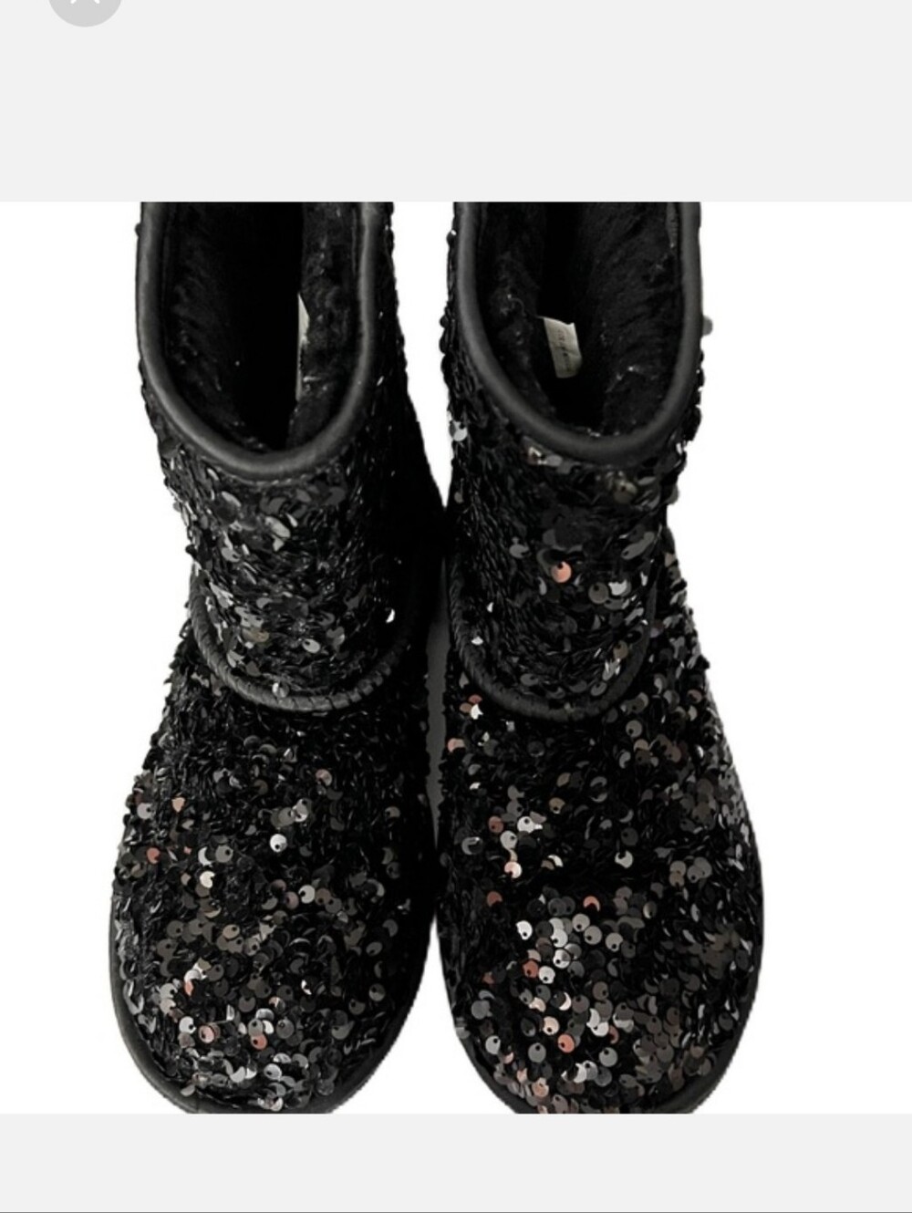 UGG Black Sequin Short Booties 5 - Picture 3 of 9